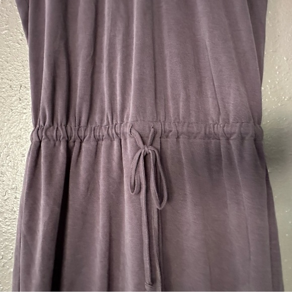 Woman’s Petite Purple Short-Sleeved Tie Waist Knee-Length Loft Dress” Casual - Picture 9 of 12